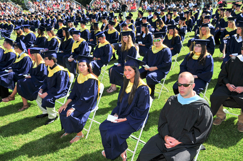 Graduates of Shoreham-Wading River's Class of 2014 at Saturday's ceremony. (Credit: Bill Landon)