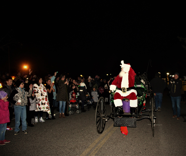 Santa is played by Tom Fox of Mattituck – he has been volunteering as Santa for over 30 years with various organizations including Riverhead BID and Riverhead Recreation. (Credit: Elizabeth Wagner)