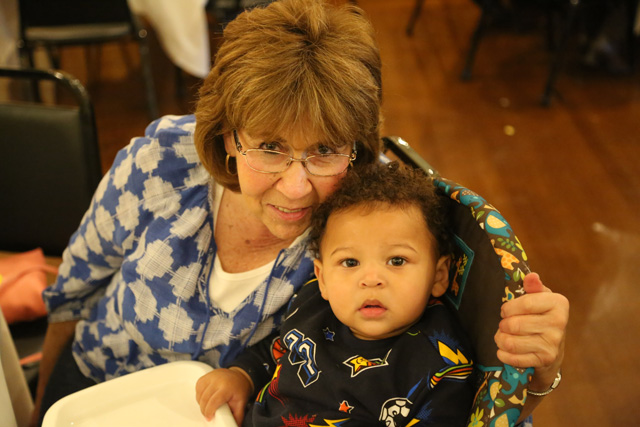 Carolyn McPherson with great grandson Ethan.
