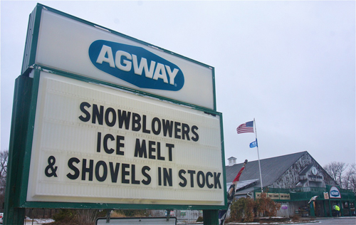 BARBARAELLEN KOCH PHOTO | Agway in Riverhead still had supplies as of Friday afternoon.