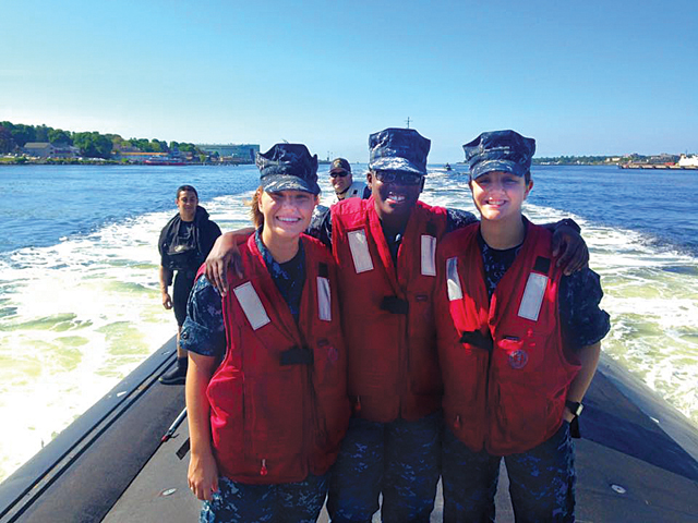 Both Amanda Gallo and her friend Tulsa Scott are studying nuclear engineering and plan to serve on naval submarines.