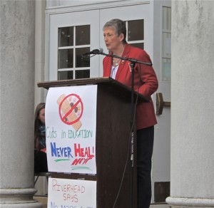 Ann Cotten-Degrasse at rally