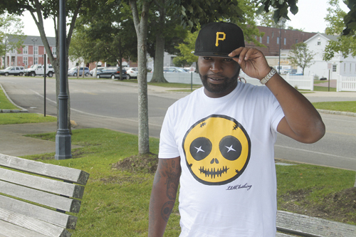 Anthony Harris, the founder of LIRClothing, in Riverhead last summer. (Credit: Joe Werkmeister, file)
