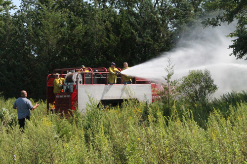 Aquebogue brush fire