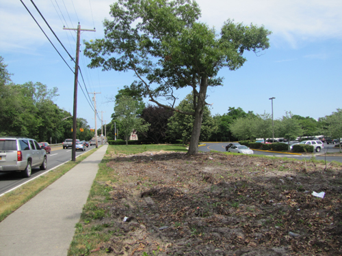 A stop-work order was issued at the Route 58 BJ's and KMart shopping center in June. (Credit: Tim Gannon)