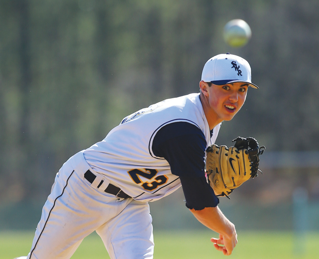 Shoreham-Wading River pitcher Brian Morrell returns for his sophomore season this year for the Wildcats. (Credit: Daniel De Mato, file)