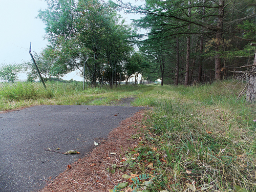 The unfinished bike path at EPCAL. (Credit: Joseph Pinciaro)
