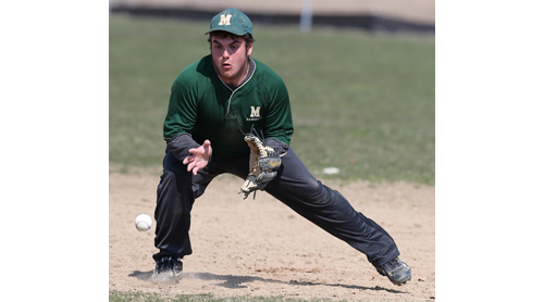 DANIEL DE MATO PHOTO | Marco Pascale, who had been a corner infielder, has moved to shortstop to fill a need for Bishop McGann-Mercy.