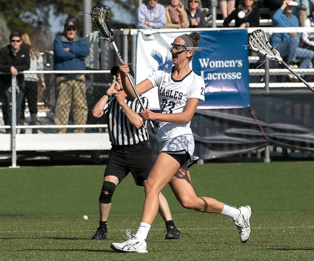 Shoreham-Wading River graduate Corinne Wiederkehr led the University of Mary Washington lacrosse team in points this season. (Credit: Mary Washington Athletics)