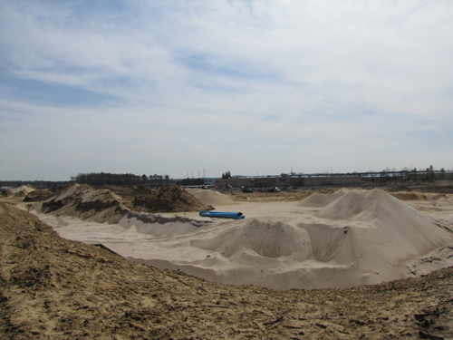 The site of construction at Costco in late March. (Credit: Tim Gannon)