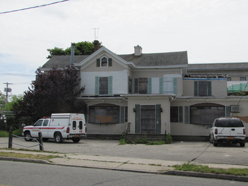 Riverhead fire marshals conduct an interior inspection of the long dormant restaurant on 307 Griffing Avenue Thursday