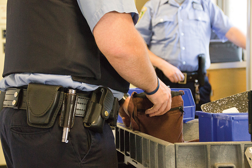 Riverhead's court officers do not carry a firearm. The judges who serve the court believe that should change. (Credit: Paul Squire)