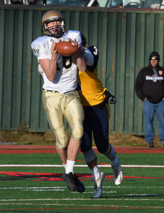 Phantoms wide receiver Ryan Schartner appeared to have this catch until Daniel Cassidy knocked the ball out of the receiver's hands.