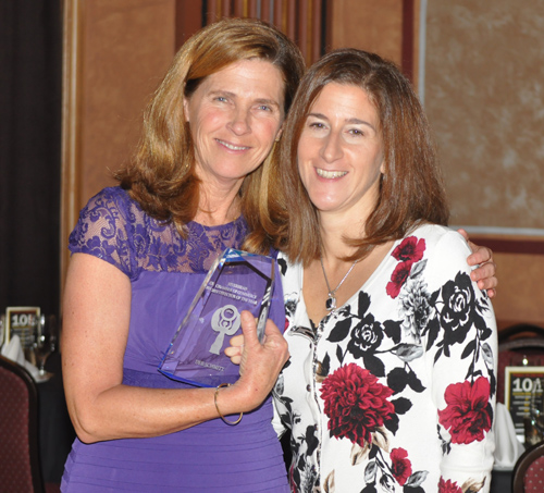 PAUL SQUIRE PHOTO | Deb Schmitt with award presenter Carmela Di Talia.