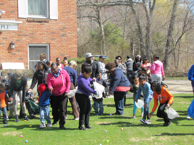 The Tyre Lodge in Riverside held its first Easter Egg hunt Saturday, and lodge Conductress Theodora Midgette said they hope to make it an annual event.