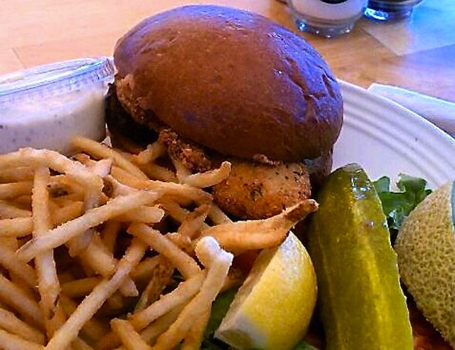 Fried chicken sandwich from Erik's
