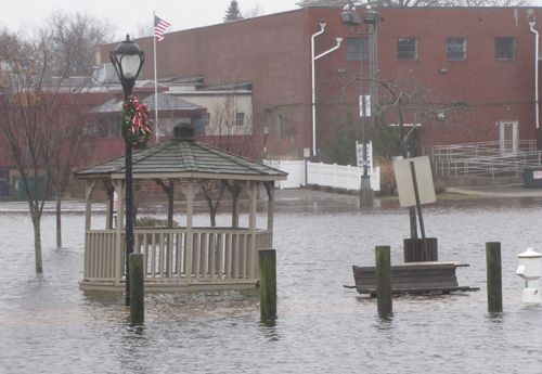 Flooding in downtown Riverhead
