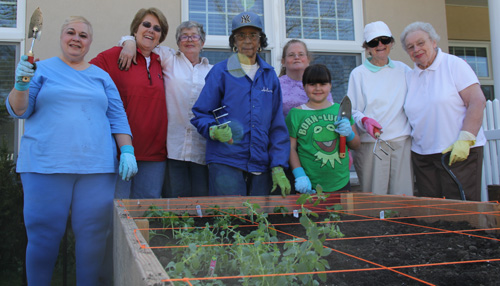 Southampton seniors said they were excited to work with other community organizations at the garden.