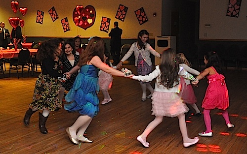 CYNDI MURRAY PHOTO |The girls hit the floor without their dads.