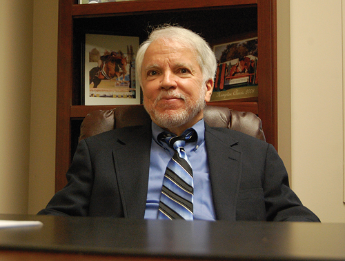 Dr. Joseph Duva in his Riverhead office. (Credit: Cyndi Murray)