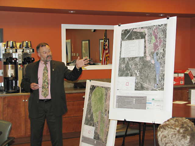 John Pavacic, the Pine Barrens executive director, gave a presentation Monday night. (Credit: Tim Gannon)