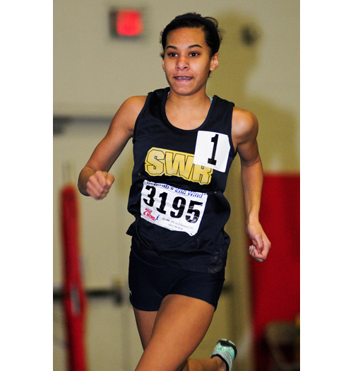Shoreham_Wading River freshman Katherine Lee won two events Saturday at the small school county championship. (Credit: Bill Landon)