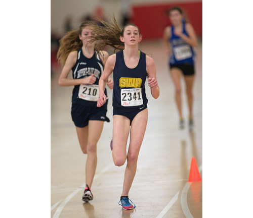 GARRET MEADE PHOTO | Shoreham-Wading River freshman Kaitlyn Ohrtman won the 3,000 and 1,500 Saturday at the League V Championship.