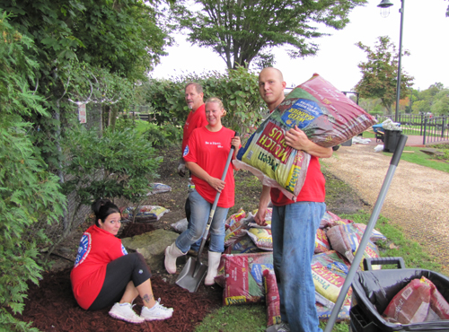 Lowes work at Grangebel Park lowes, Route 58, Grangebel Park, downtown Riverhead