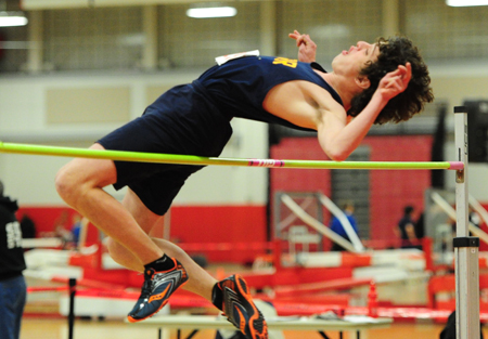 Maritato ROBERT O'ROURK PHOTO | Sophomore Maxwell Maritato cleared 5-04 in the high jump for third place at the League V Championship.