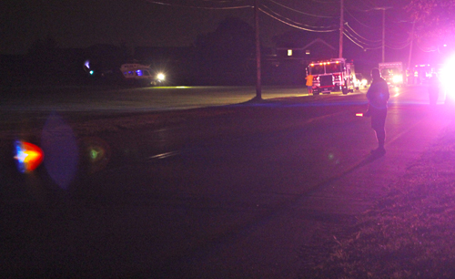 A woman was airlifted Thursday night (Credit: Jennifer Gustavson)