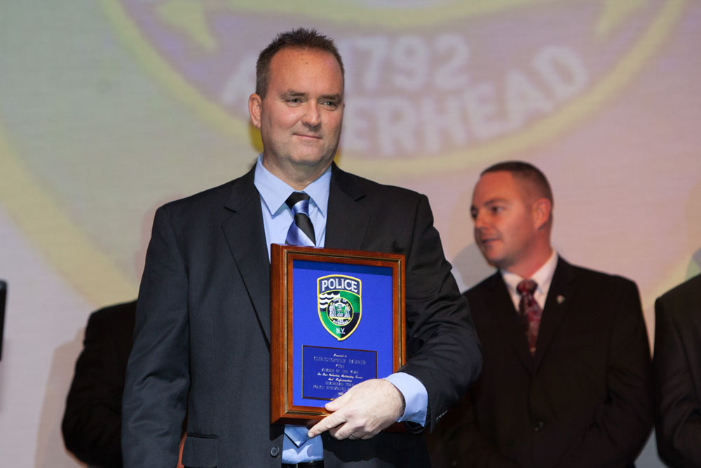 Christopher Parkin with his award. (Credit: Katharine Schroeder)