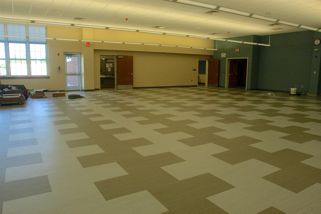 The Pulaski Street School's new cafeteria can accomodate seven classes at a time for lunch.