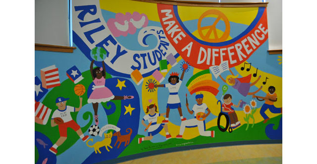 File photo: This anti-bullying mural was unveiled in May at Riley Avenue Elementary School. (Credit: Rachel Young)