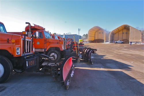 The Riverhead Town Highway Yard on Friday. Photo by Barbaraellen Koch.