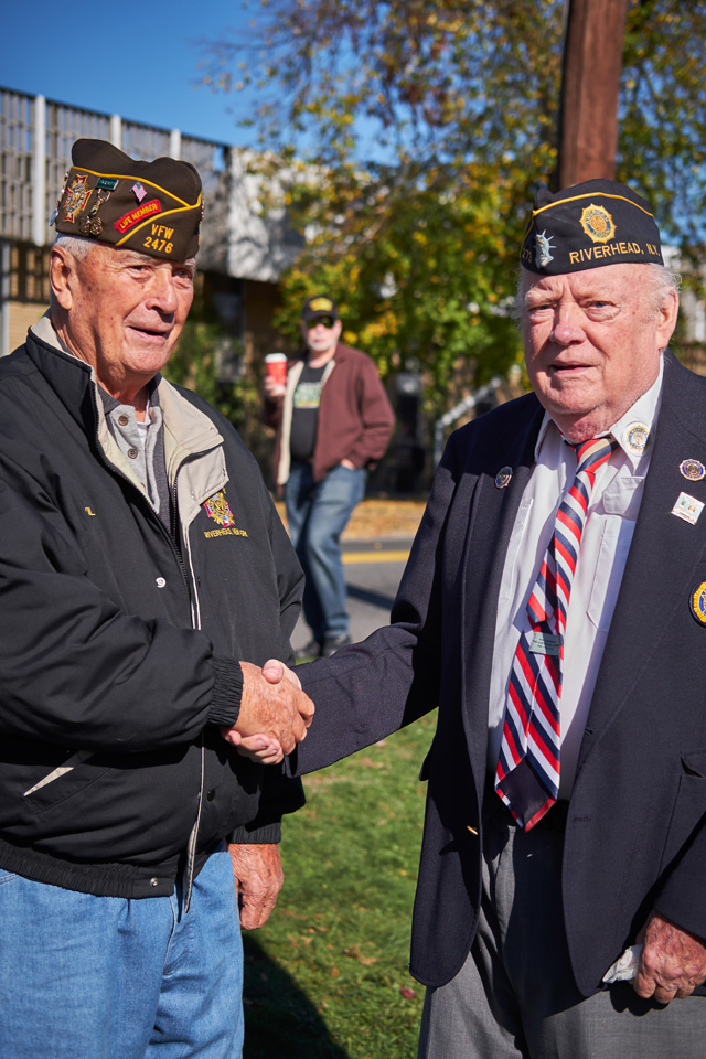 Past Commanders Fran Davis and Larry Judd.