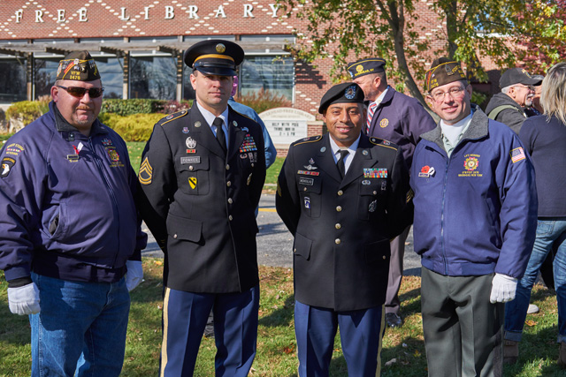 Past Commander Brian Smith, Sgt. First Class Brian T. Fowkes, Sgt. Nelson Montalvo, Vice Commander Tommy Najdzion.
