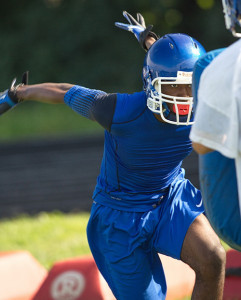 GARRET MEADE PHOTO | Riverhead senior Andrew Kinard said the Blue Waves have the ability to return to the Long Island championship game.