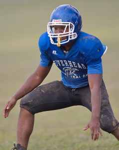 Sharron Trent, a junior, was the starting quarterback for Riverhead's junior varsity team last season. (Credit: Garret Meade)