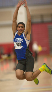 GARRET MEADE PHOTO | Jeffrey Pittman, who has been battling a sore ankle, covered 18 feet 11 3/4 inches to take sixth place in the long jump.