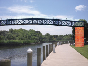 Riverside foot bridge to Riverhead