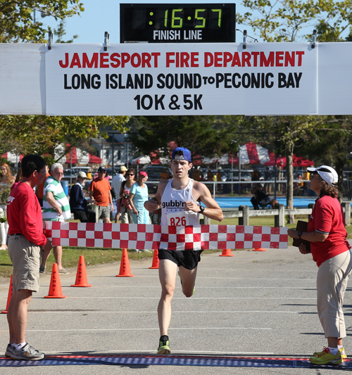 DANIEL DE MATO PHOTO | Michael McShane of Laurel was the winner of the Sound to Bay 5K in 16 minutes 57 seconds.