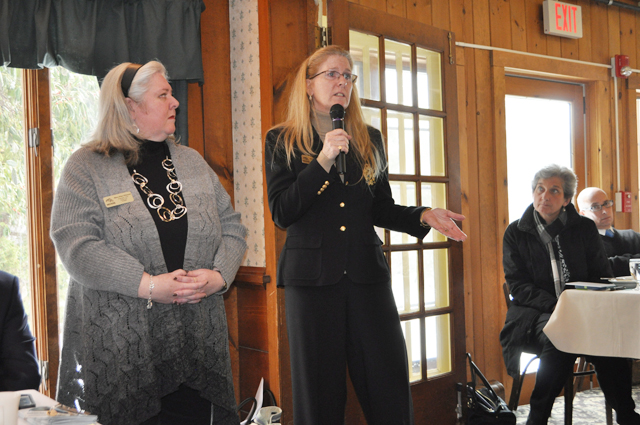 Long Island Board of Realtors president-elect Mary Alice Ruppert speaks at last week's meeting. (Credit: Rachel Young)