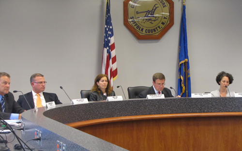 Members of the Suffolk County Planning Commission at this week's meeting. (Credit: Tim Gannon)