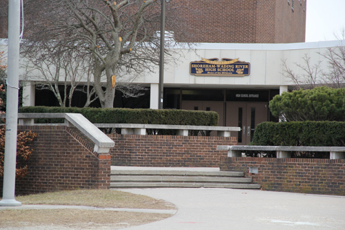 CARRIE MILLER PHOTO | Shoreham-Wading River High School was under lockdown this morning. The school day resumed at 8 a.m.