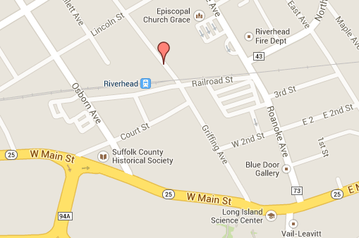 GOOGLE MAPS PHOTO | A red marker shows the location of a second reported mugging in Riverhead in less than 24 hours.