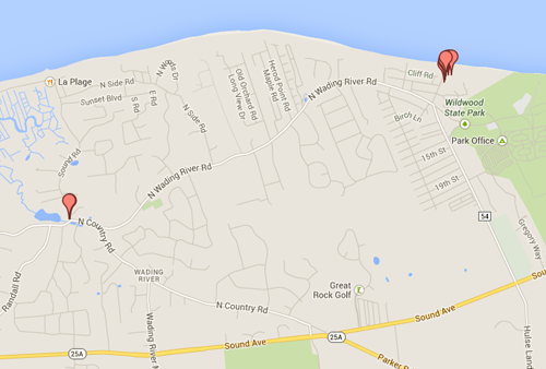 GOOGLE MAPS PHOTO | Several break-ins were reported across Wading River this weekend, according to police reports.