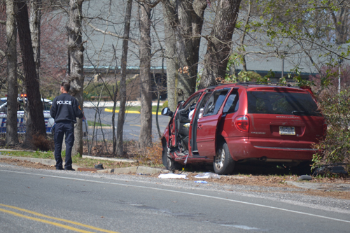 The scene of Thursday's accident in Shoreham. (Credit: Andrew Tetreault/Fully Involved Photo photos)