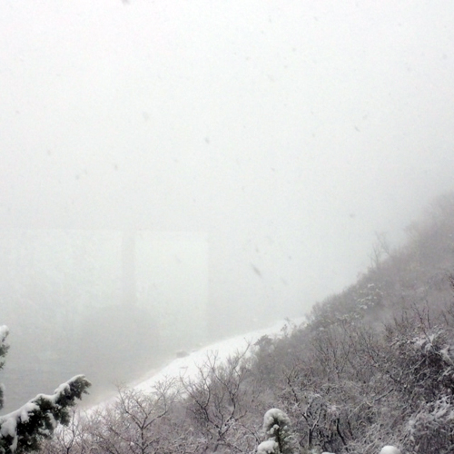 A snowy view of the Long Island Sound. Anthony Coates photo.