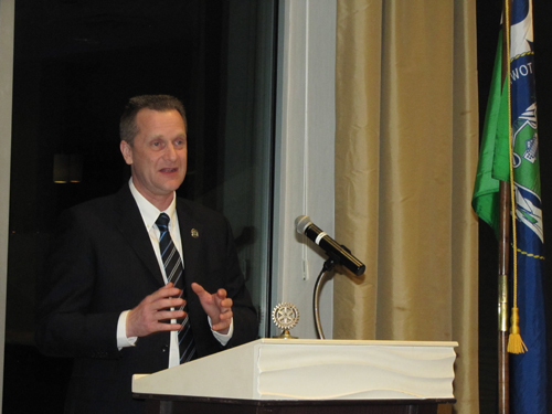 Supervisor Sean Walter at Tuesday night's State of the Town address.