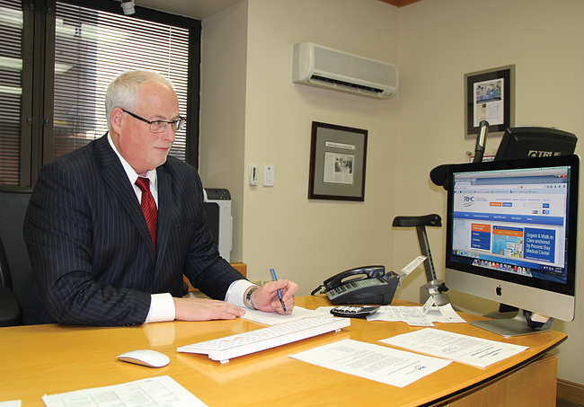 Peconic Bay Medical Center CEO Andy Mitchell. (Credit: Carrie Miller)